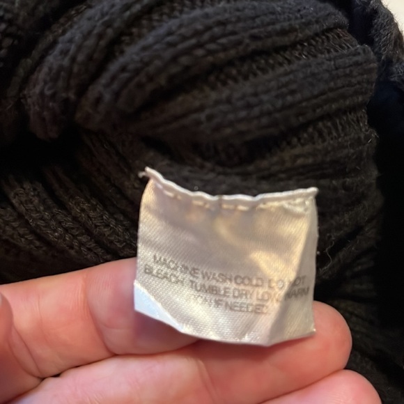 Covington-size L-quarter zip chocolate brown sweater .Leather pull, 100% cotton - Picture 5 of 8